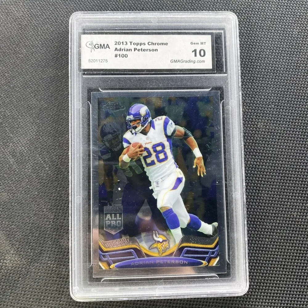 2013 Topps Chrome ADRIAN PETERSON #100 GMA‎ 10 GEM MT Minnesota Vikings
